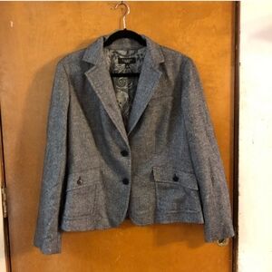 Talbots gray suit.  Pants & Blazer Fully Lined, size 12, EUC.